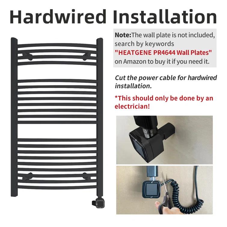 HEATGENE Curved Towel Rail Towel Warmer HG-R02106B