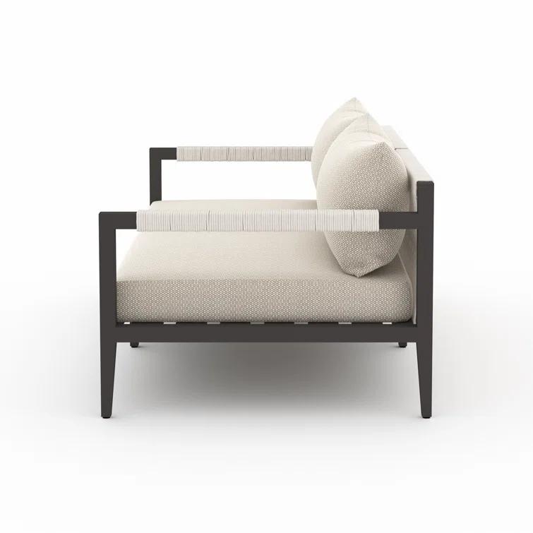 Cadenza Indoor / Outdoor Metal Sofa - Bronze/Sand / 63"W