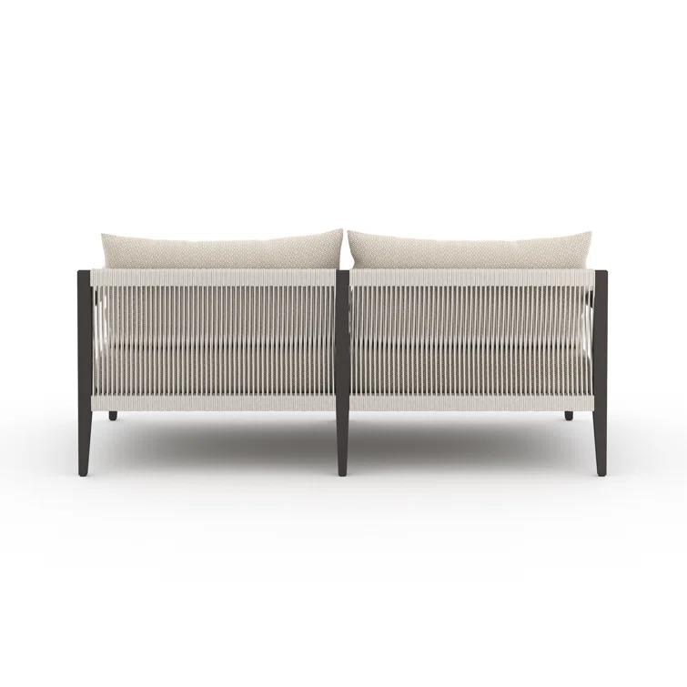 Cadenza Indoor / Outdoor Metal Sofa - Bronze/Sand / 63"W
