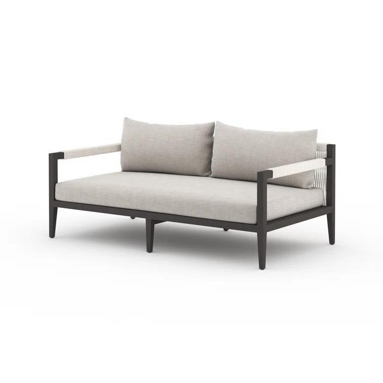 Cadenza Indoor / Outdoor Metal Sofa - Bronze/Gray / 63"W