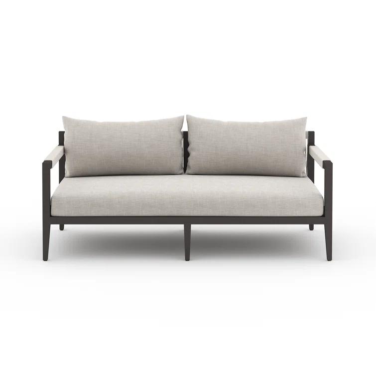 Cadenza Indoor / Outdoor Metal Sofa - Bronze/Gray / 63"W