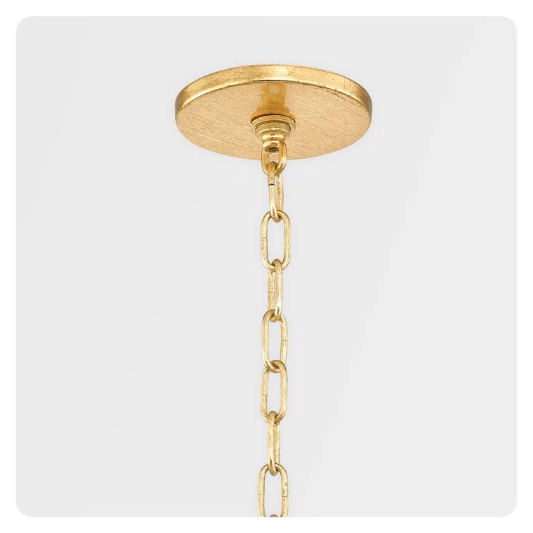 Lena Aged Iron 4-Light Large Pendant for Indoor/Outdoor Use