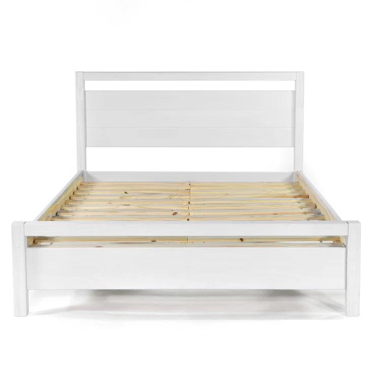 Loft Solid Wood Panel Bed