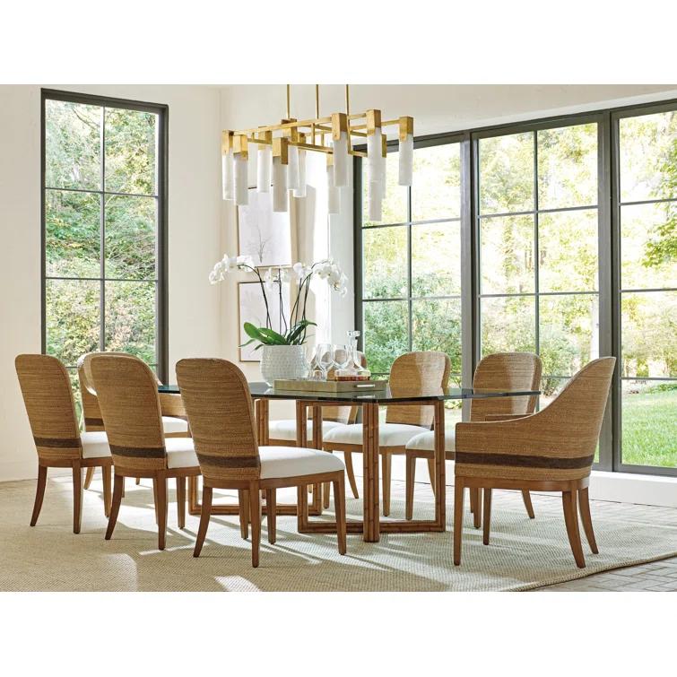 Tommy Bahama Home Palm Desert Sheridan Glass Top Dining Table