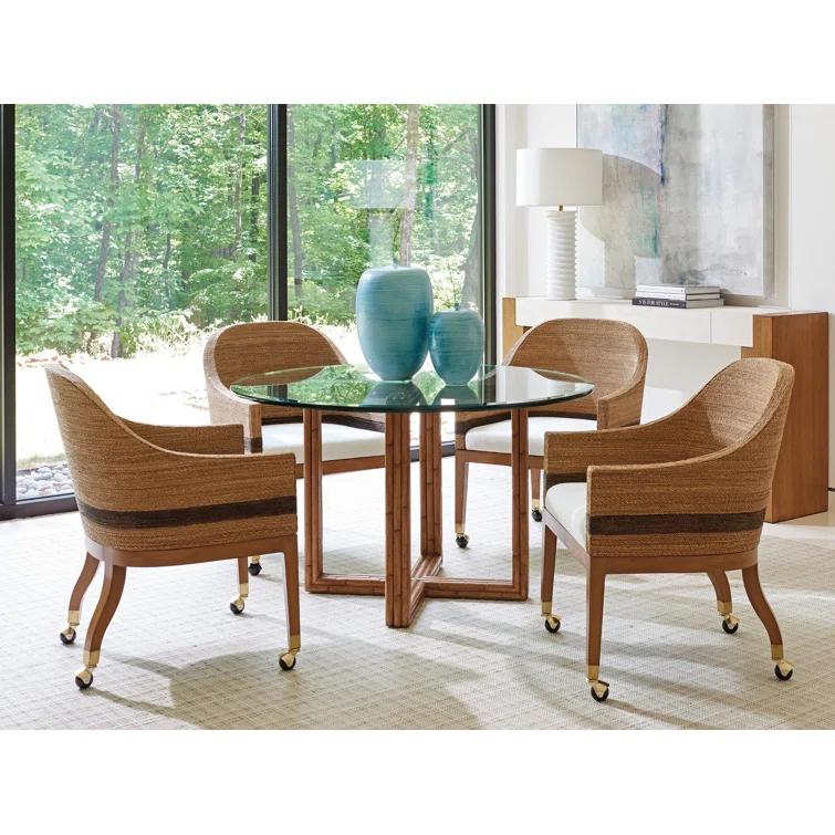 Tommy Bahama Home Palm Desert Sheridan Glass Top Dining Table