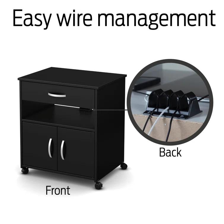 Axess 29.13'' H x 23'' W 1 Printer Stand with Wheels