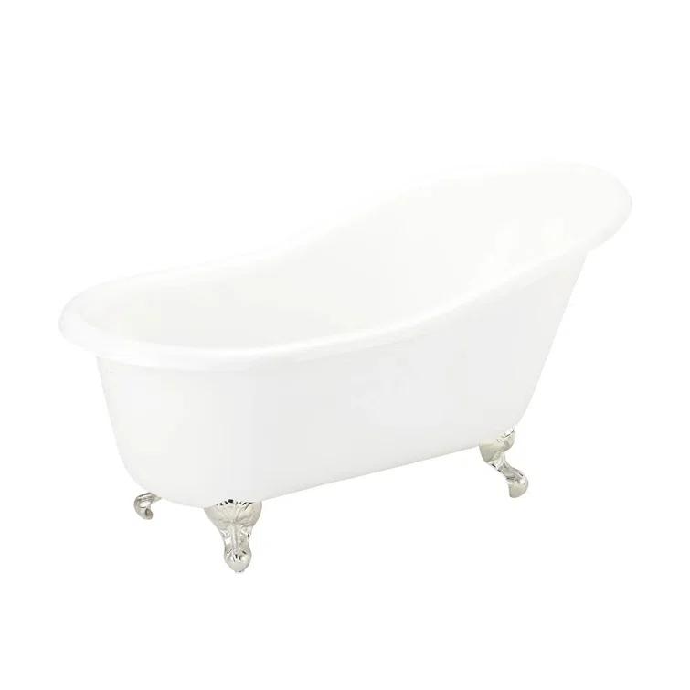 57" Erica Cast Iron Clawfoot Soaking Tub