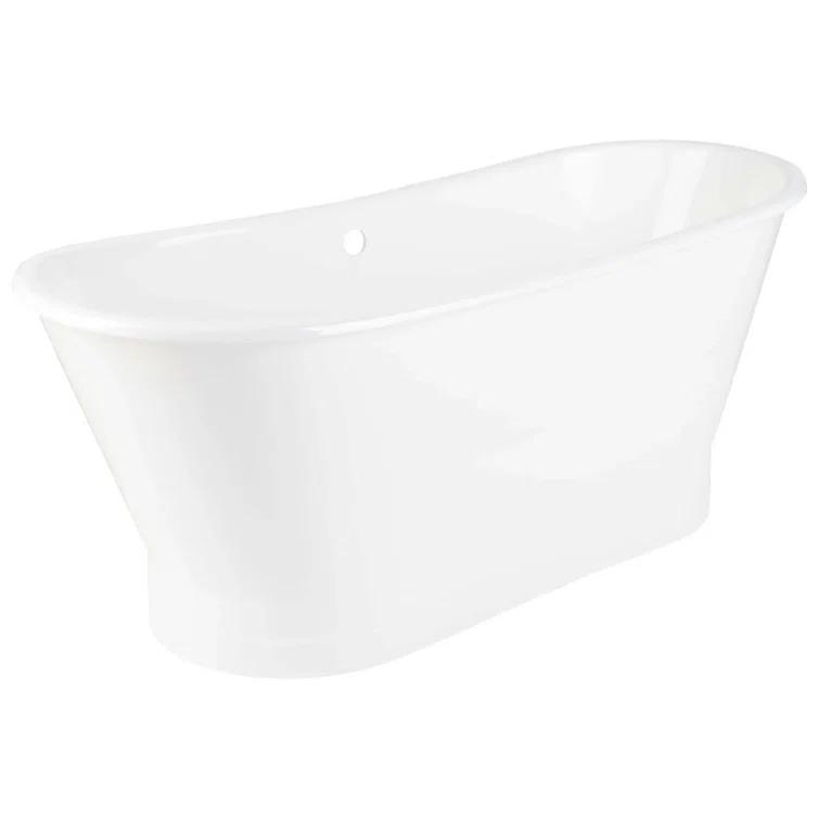 67" Kateryn Cast Iron Freestanding Bateau Tub