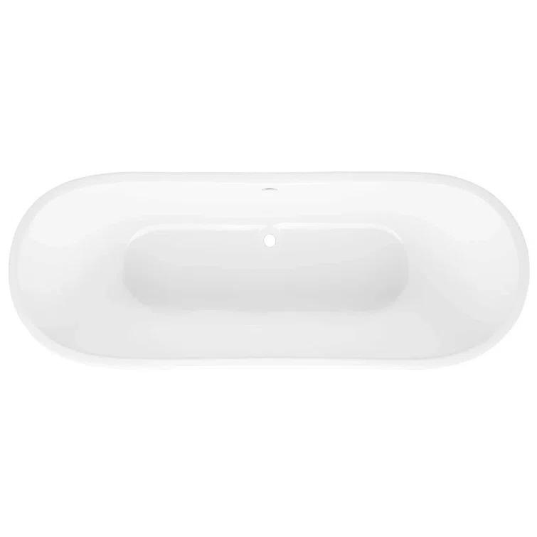 67" Kateryn Cast Iron Freestanding Bateau Tub