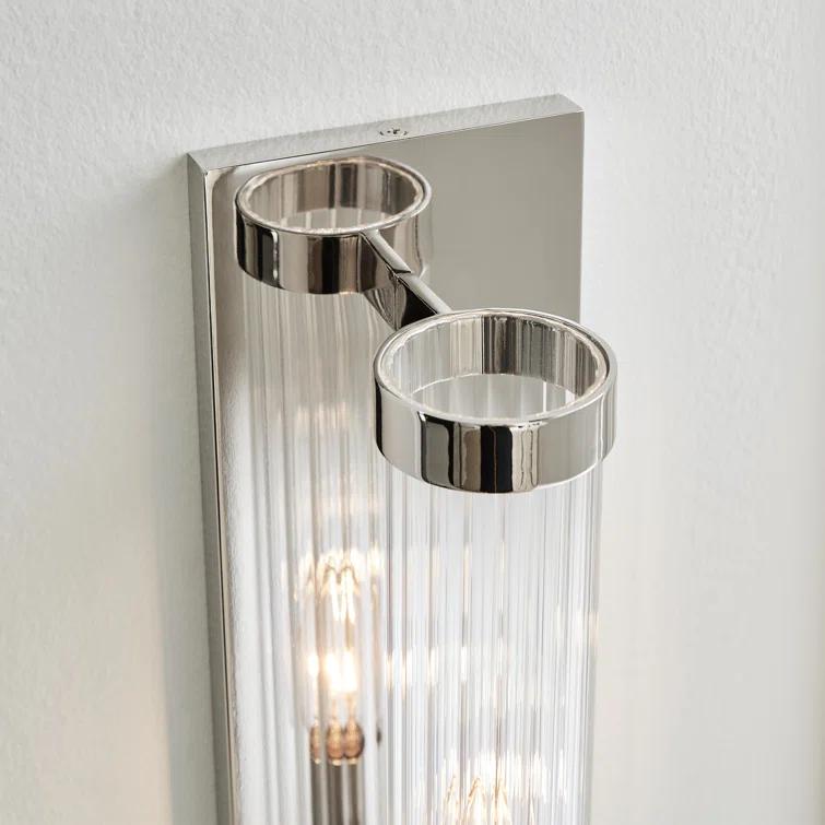 Everly Quinn Steel Corner Wall Light