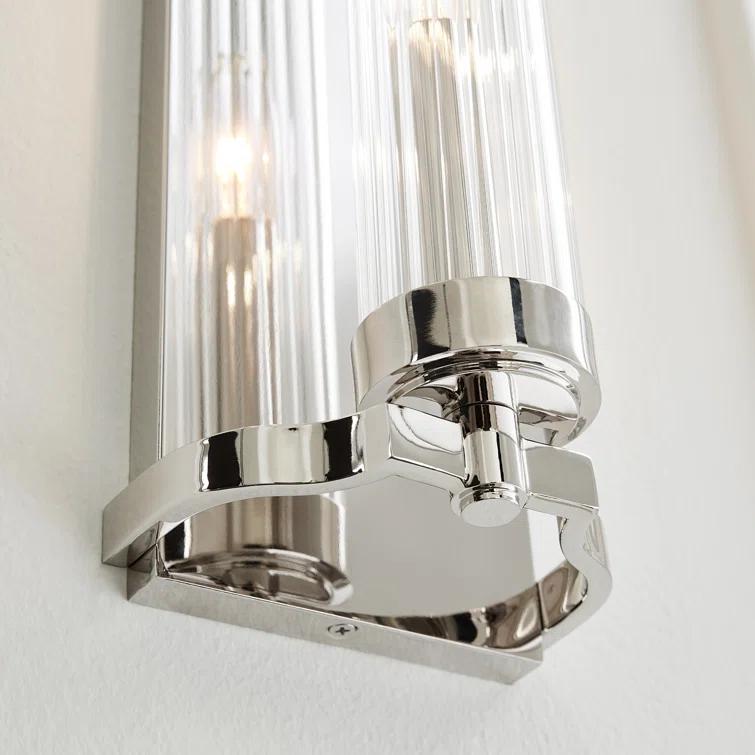 Everly Quinn Steel Corner Wall Light