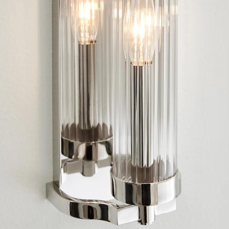 Everly Quinn Steel Corner Wall Light