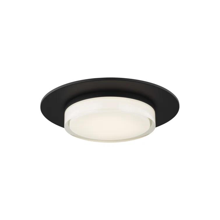 Nightshade Black 17'' Glass LED Flush Mount Light