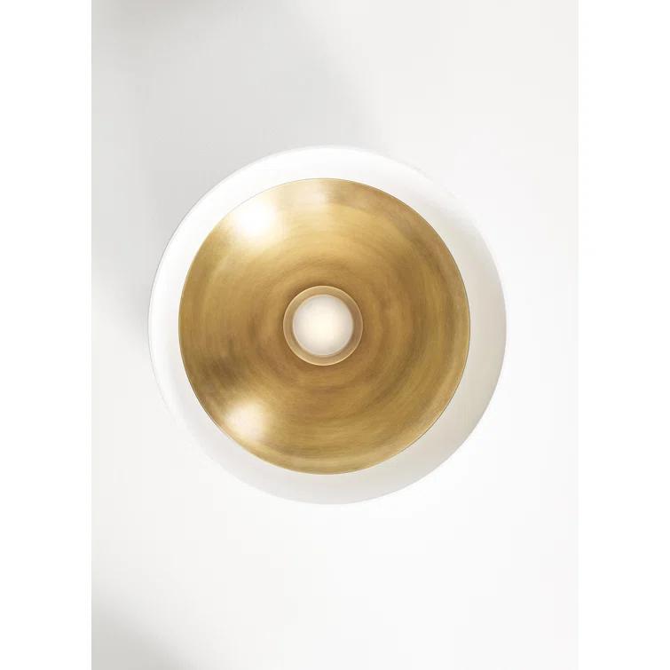 Foundry 14.4" Matte White Aluminum LED Bowl Flush Mount