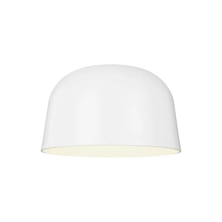 Foundry 14.4" Matte White Aluminum LED Bowl Flush Mount