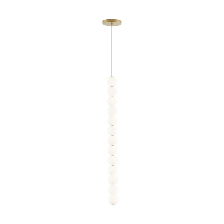 Eclipse Modern Brass Globe LED Pendant Light for Indoor/Outdoor