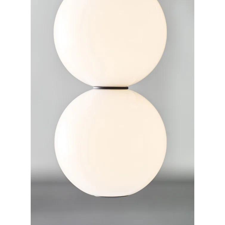 Nightshade Black Glass LED Globe Pendant Light