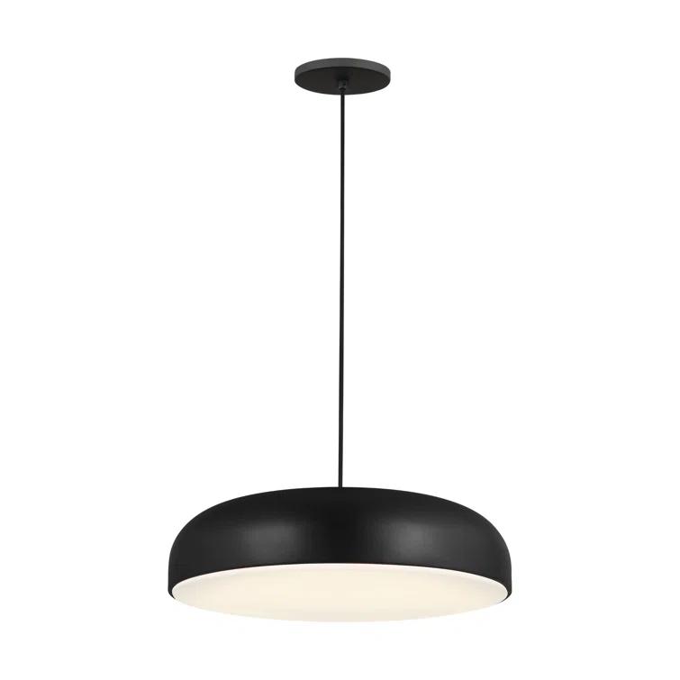 Kosa Nightshade Black 18" LED Dome Pendant for Indoor/Outdoor