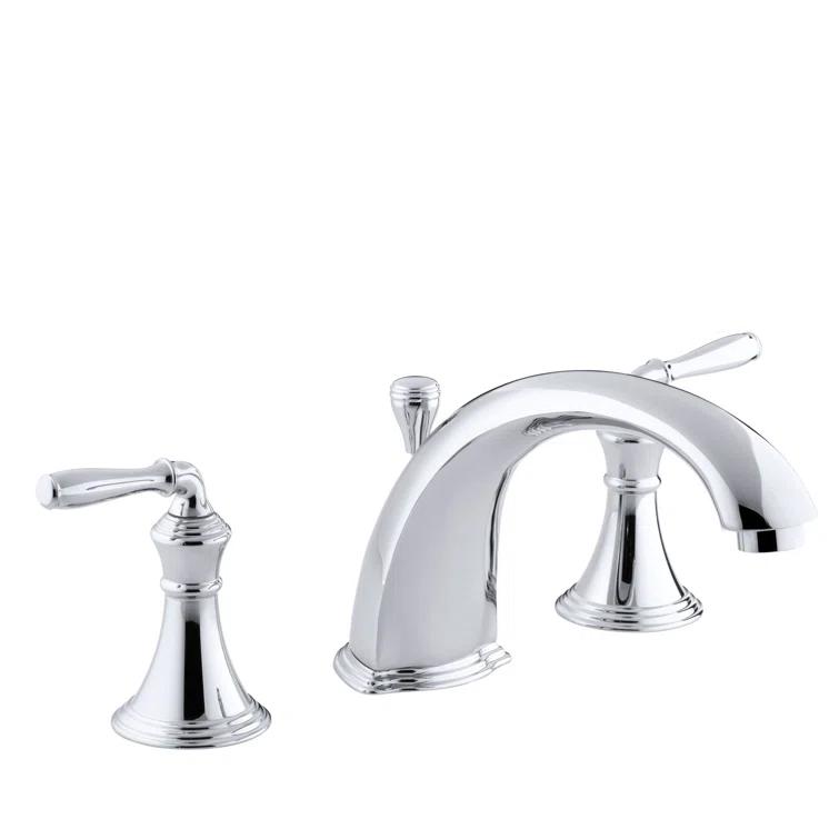 Devonshire® Deck-/Rim-Mount Bath Faucet Trim for High-Flow Valve with 8-15/16" Diverter Spoutut and Lever Handles, Valve Not Included