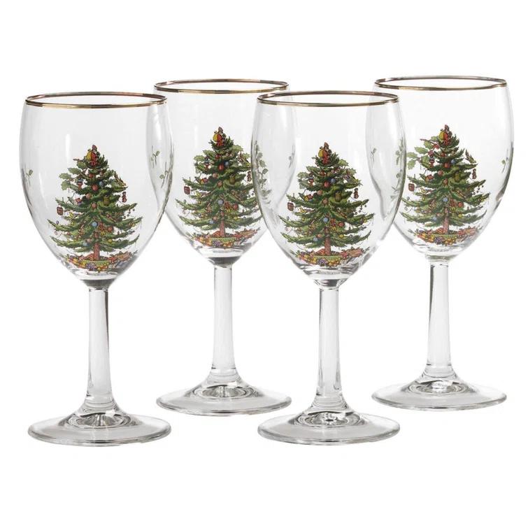 Spode Christmas Tree Wine Glasses (Set of 4)