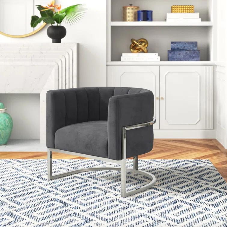 Velvet Barrel Chair