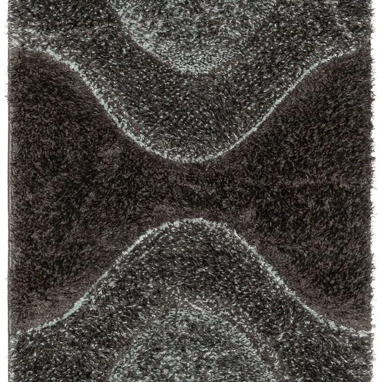 San Francisco Luz Modern Geometric Light Blue 3D Textured Thick & Soft Shag Rug
