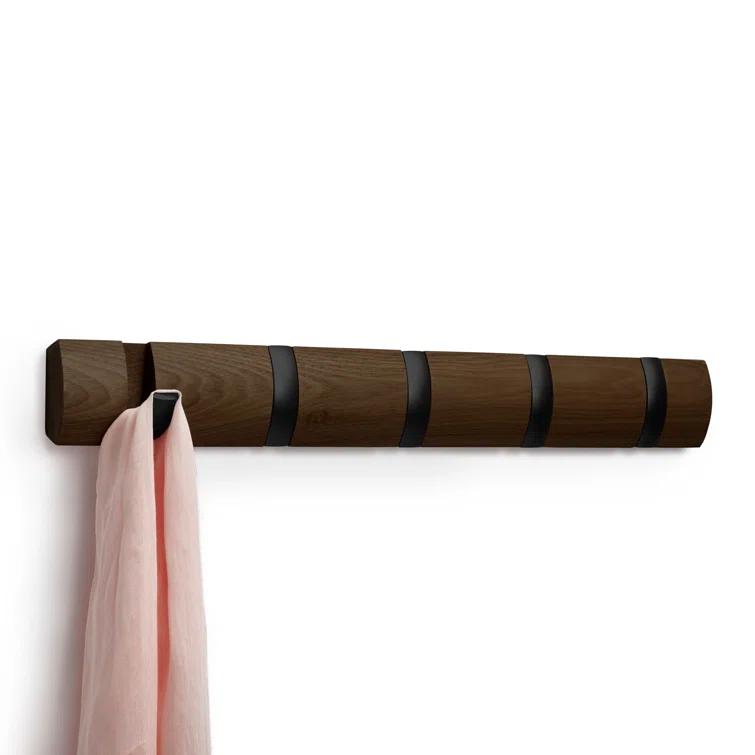 Flip 5 - Hook Solid Wood Coat Rack