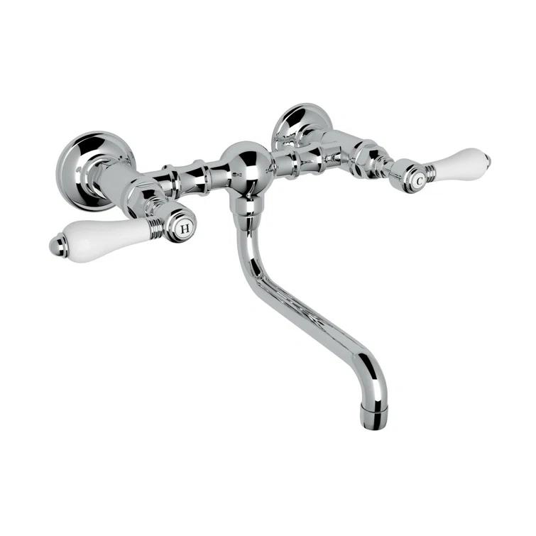 Acqui Wall Mount Bridge Lavatory Faucet