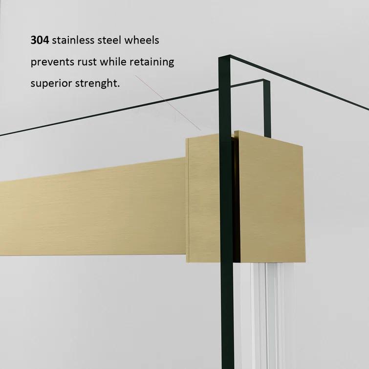 Spezia 48.6'' W 76'' H Semi-Frameless Rectangle Reversible Shower Enclosure