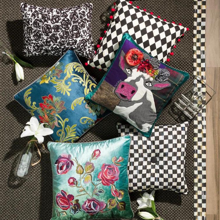 MacKenzie-Childs Frida Cowlo Throw Pillow