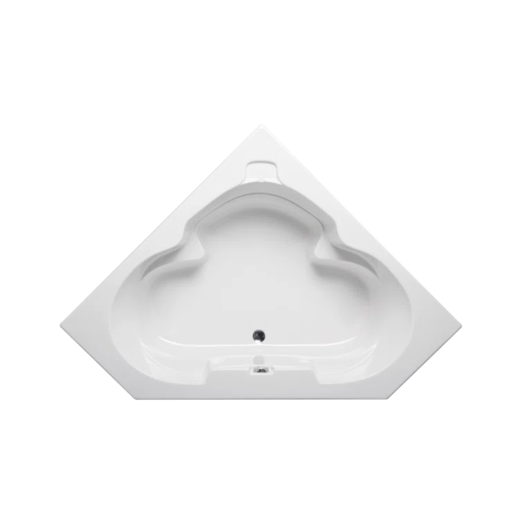 Malibu Home MHMD5959A01 Mandelay 59" x 59" Corner Air Acrylic Bathtub