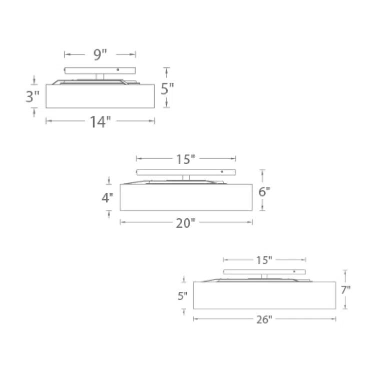 WAC Lighting Manhattan 26" LED 2700K Contemporary Aluminum Flush Mount in Nickel