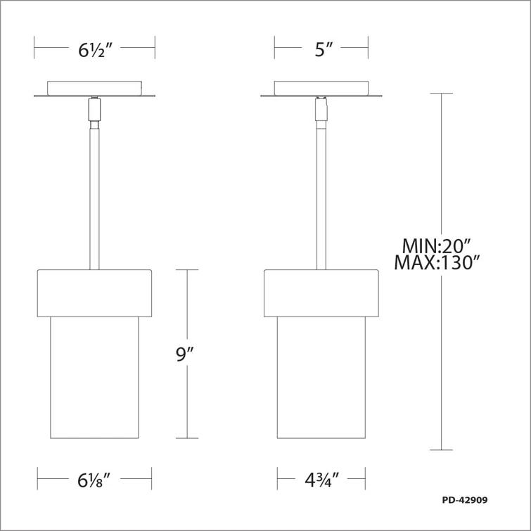 Napa 1 - Light Black LED Cylinder Pendant