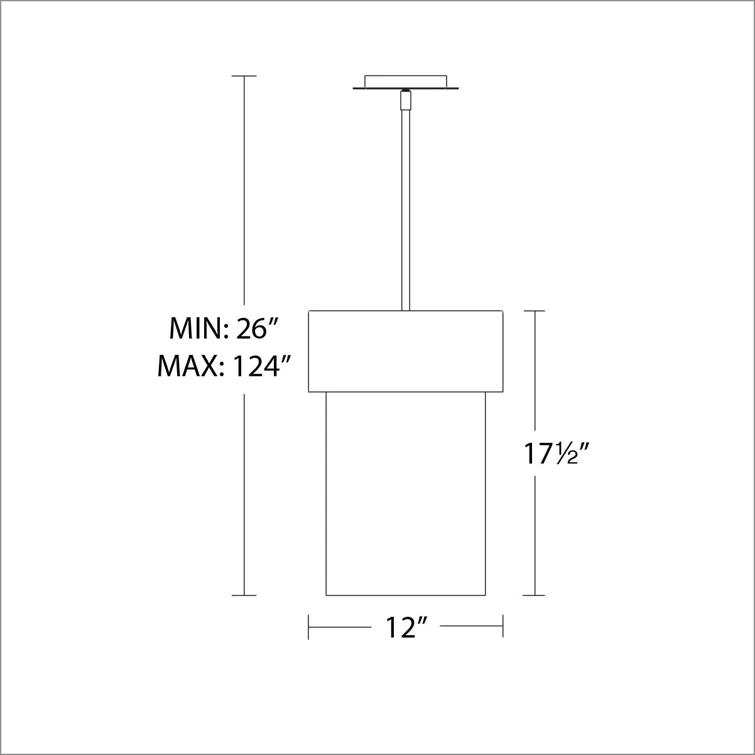 Napa 1 - Light Black LED Cylinder Pendant