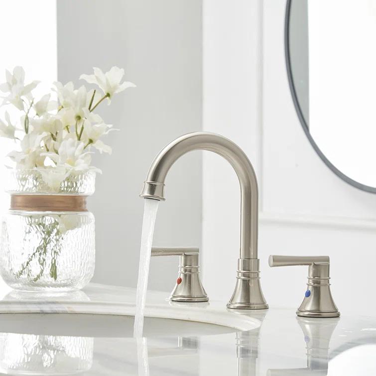 Widespread 2-handle Bathroom Faucet with Drain Assembly