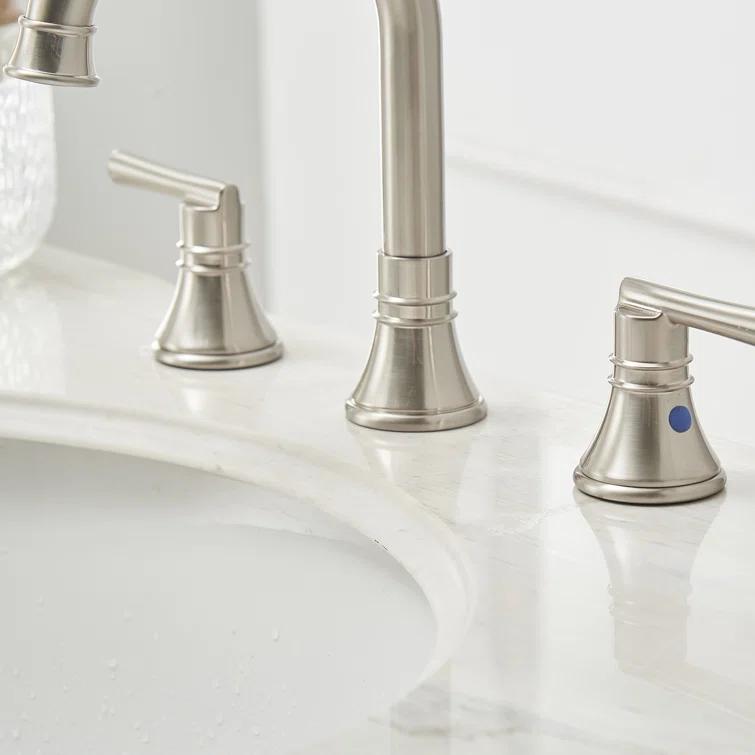 Widespread 2-handle Bathroom Faucet with Drain Assembly