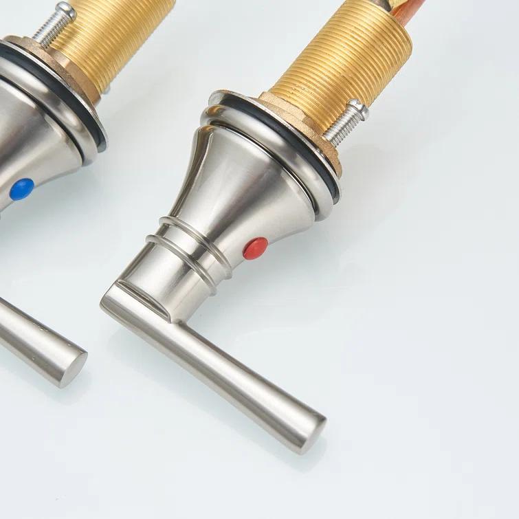 Widespread 2-handle Bathroom Faucet with Drain Assembly