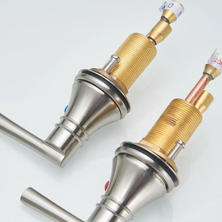 Widespread 2-handle Bathroom Faucet with Drain Assembly