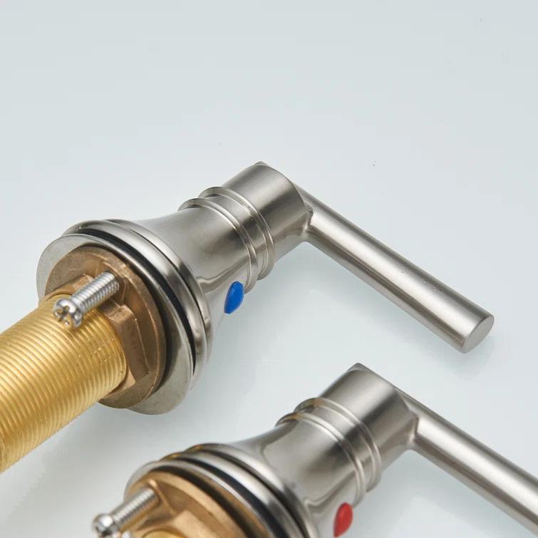 Widespread 2-handle Bathroom Faucet with Drain Assembly