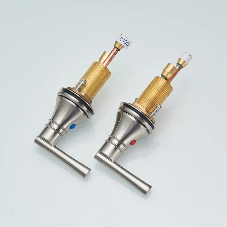 Widespread 2-handle Bathroom Faucet with Drain Assembly