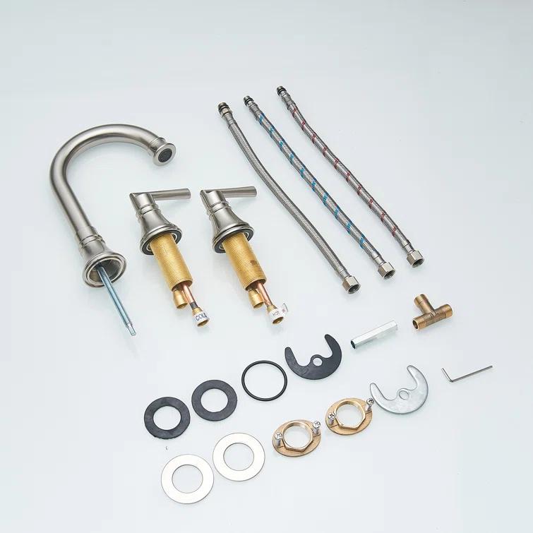 Widespread 2-handle Bathroom Faucet with Drain Assembly