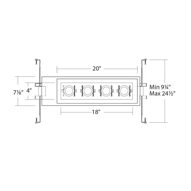 Silo Air-Tight 18'' Recessed Lighting Housing for New Construction