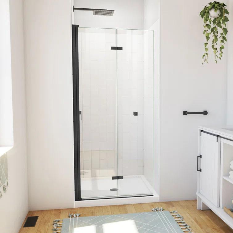 Aqua-Q Fold 36 W X 36 D X 76.75 H Frameless Square Shower Kit