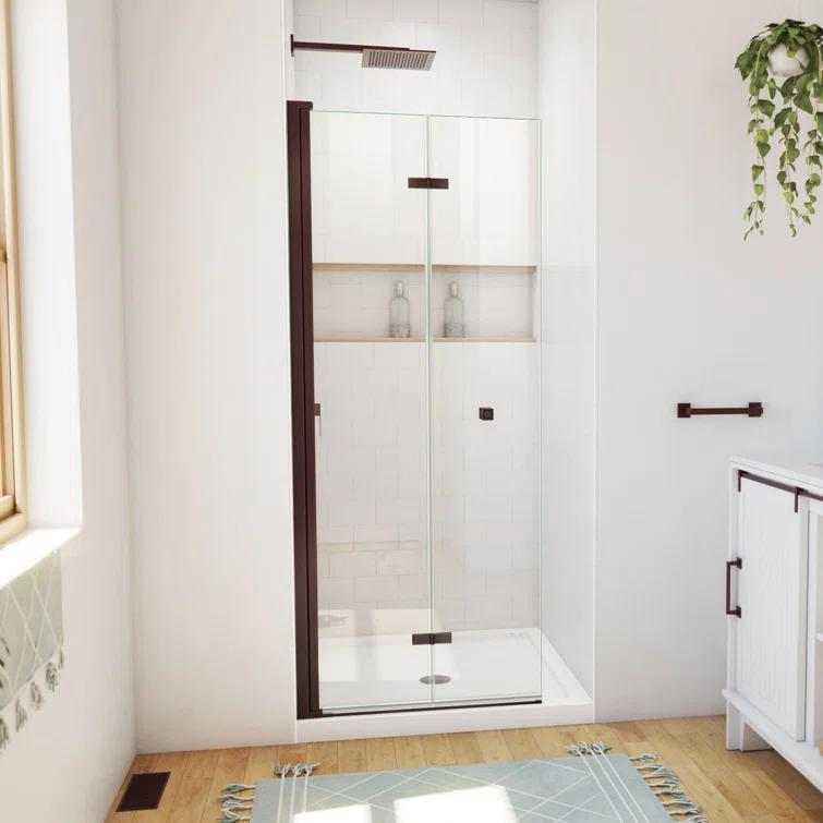 DreamLine Aqua-Q Fold 36 W X 36 D X 74.75 H Frameless Square Shower Enclosure DL-6528QC-88-06