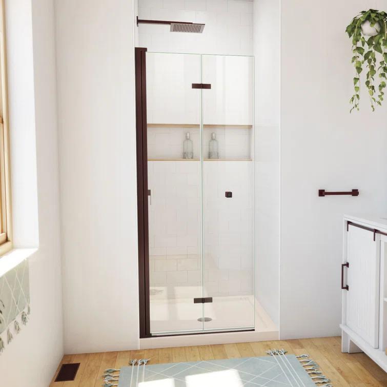 DreamLine Aqua-Q Fold 36 W X 36 D X 74.75 H Frameless Square Shower Enclosure DL-6528QC-88-06