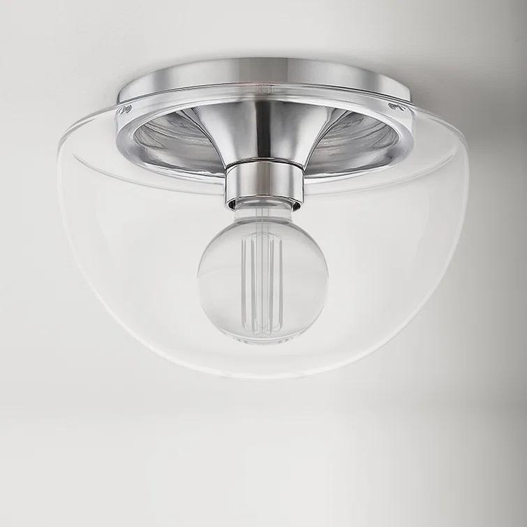 Alexi Single Light Glass Flush Mount