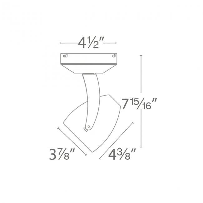 WAC Lighting MO-LED820F-927-BK Impulse Adjustable Track Head