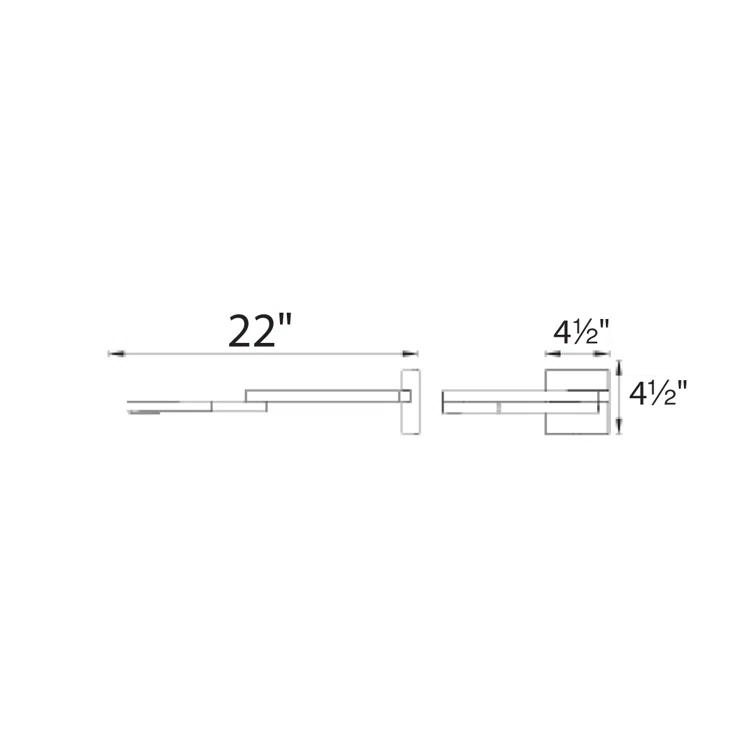 WAC Lighting Flip LED 3000K Left Contemporary Aluminum Swing Arm in Bronze