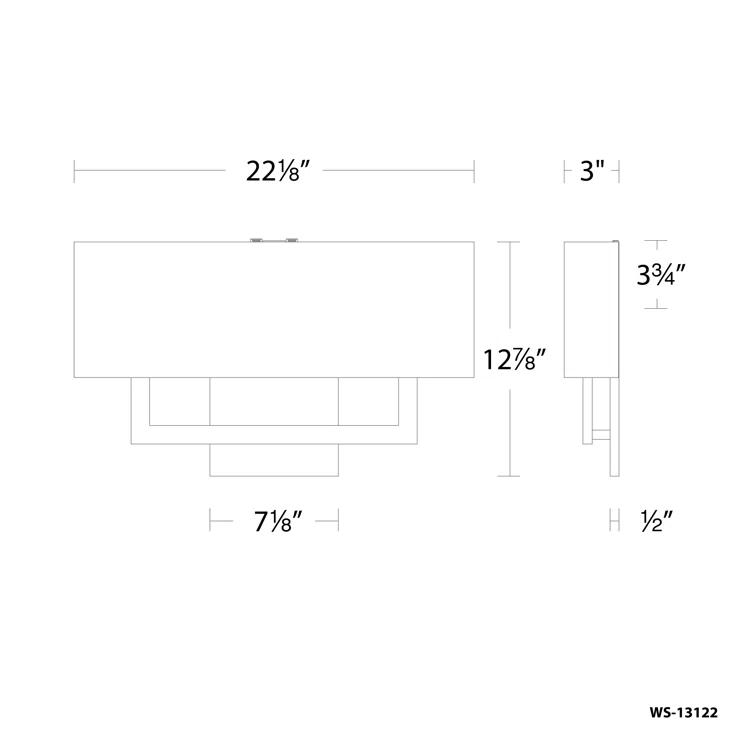 Manhattan Aluminum LED Flush Mounted Sconce