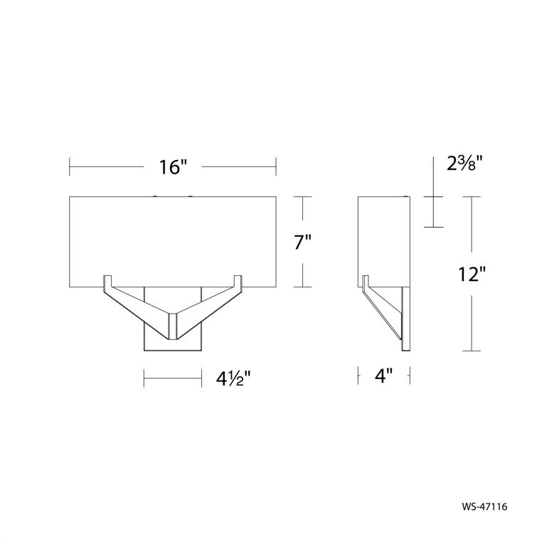 Fitzgerald Aluminum LED Flush Mounted Sconce